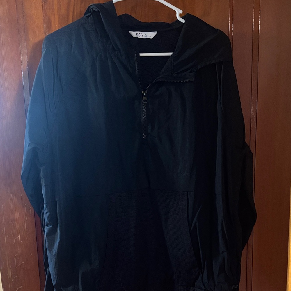 DSG Black Half-Zip Windbreaker